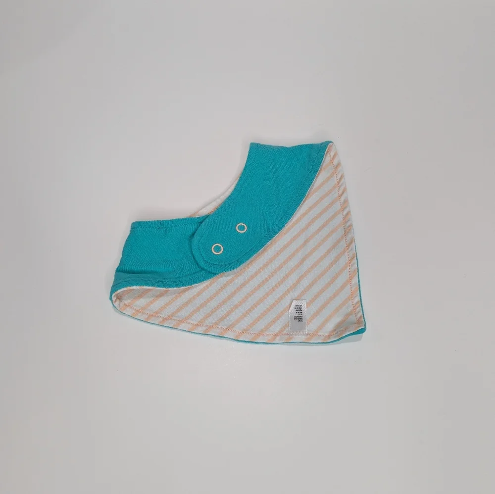 Cat & Jack Baby Summer Outfit Set | 12M | Teal Hot Pants, Striped Bodysuit & Bib